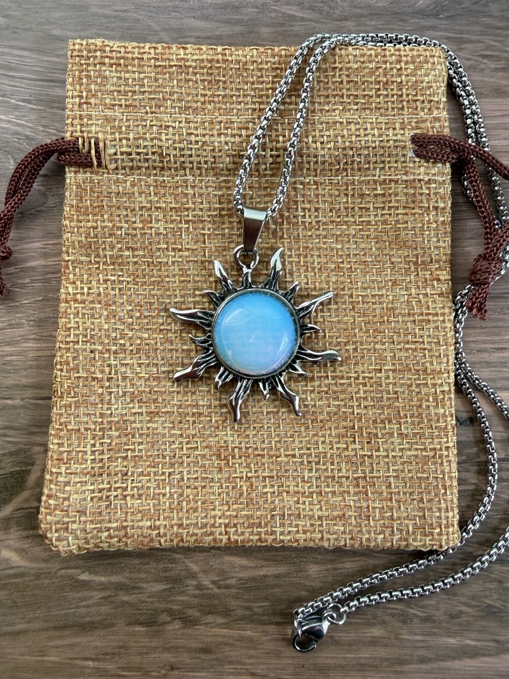 Opalite Pendant Opalite Necklace Boho Crystal Necklace
